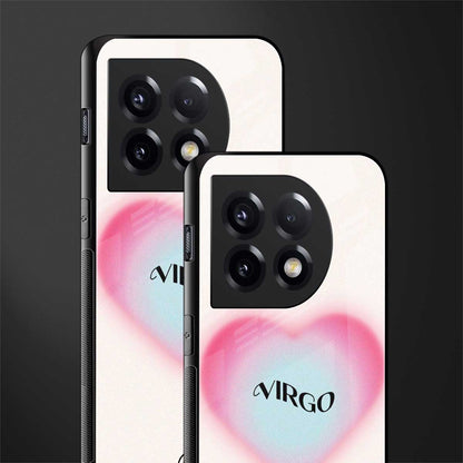 virgo minimalistic back phone cover | glass case for oneplus 11