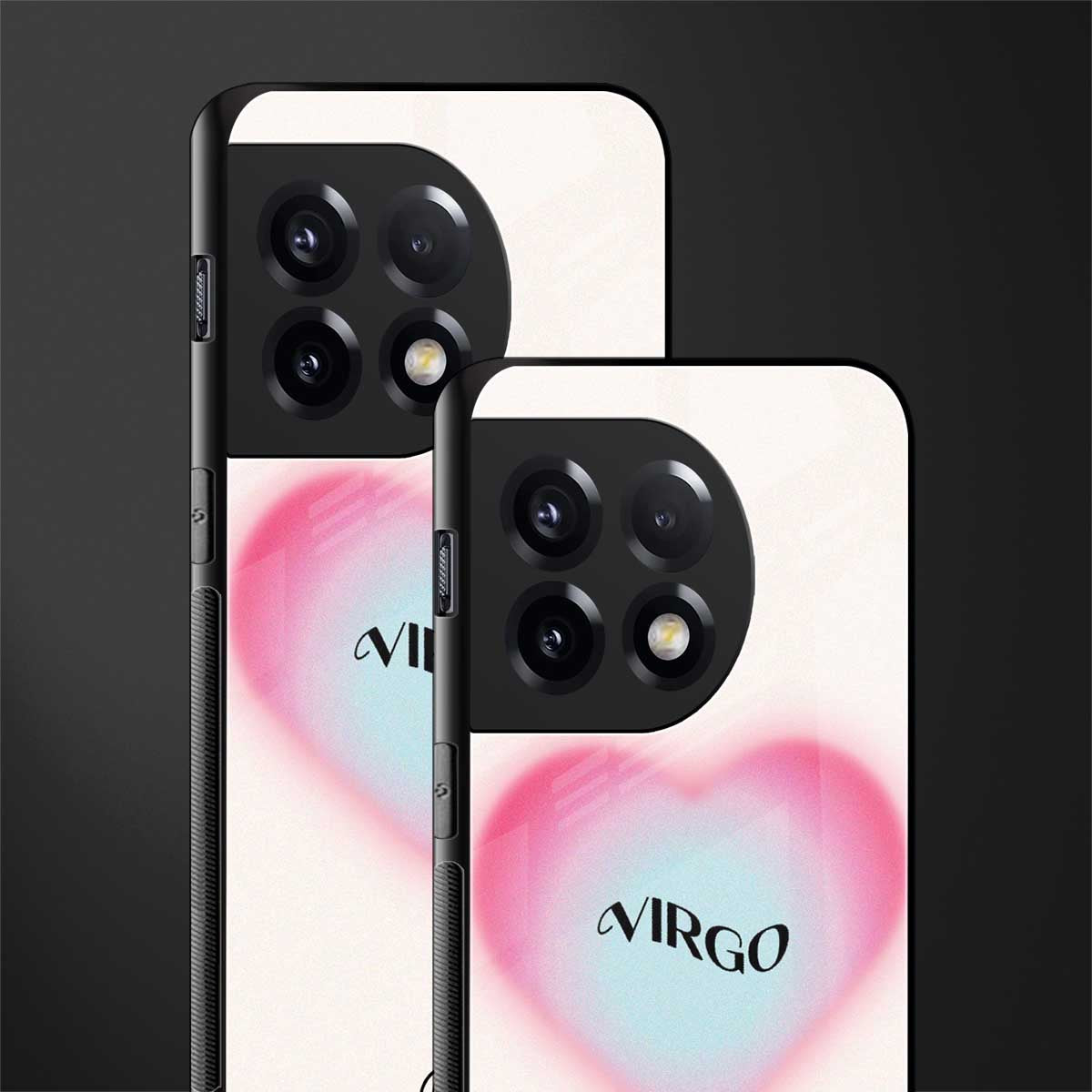 virgo minimalistic back phone cover | glass case for oneplus 11r