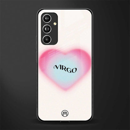 virgo minimalistic back phone cover | glass case for samsung galaxy a54 5g