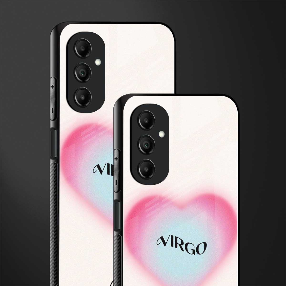 virgo minimalistic back phone cover | glass case for samsung galaxy a14 5g
