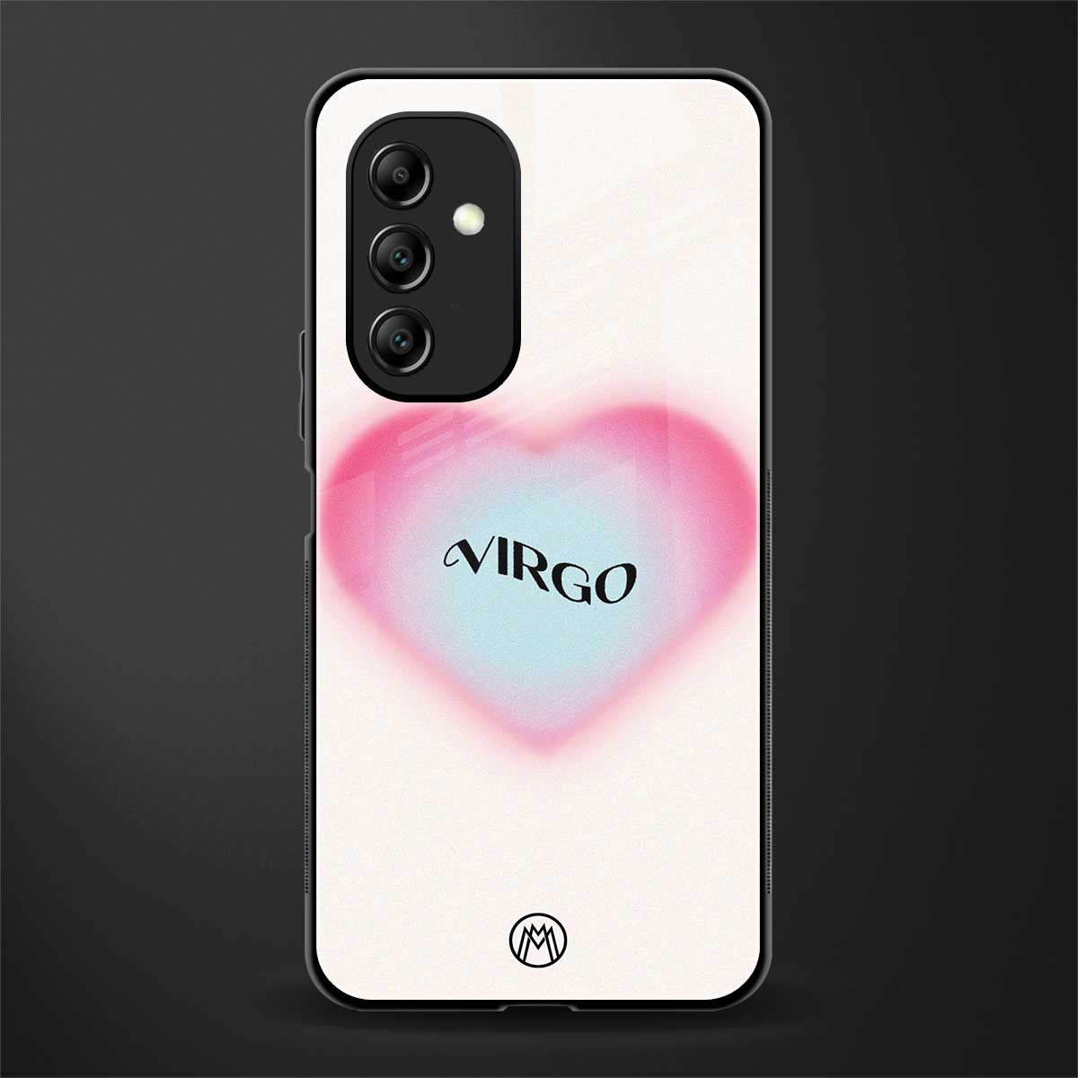 virgo minimalistic back phone cover | glass case for samsung galaxy a14 5g