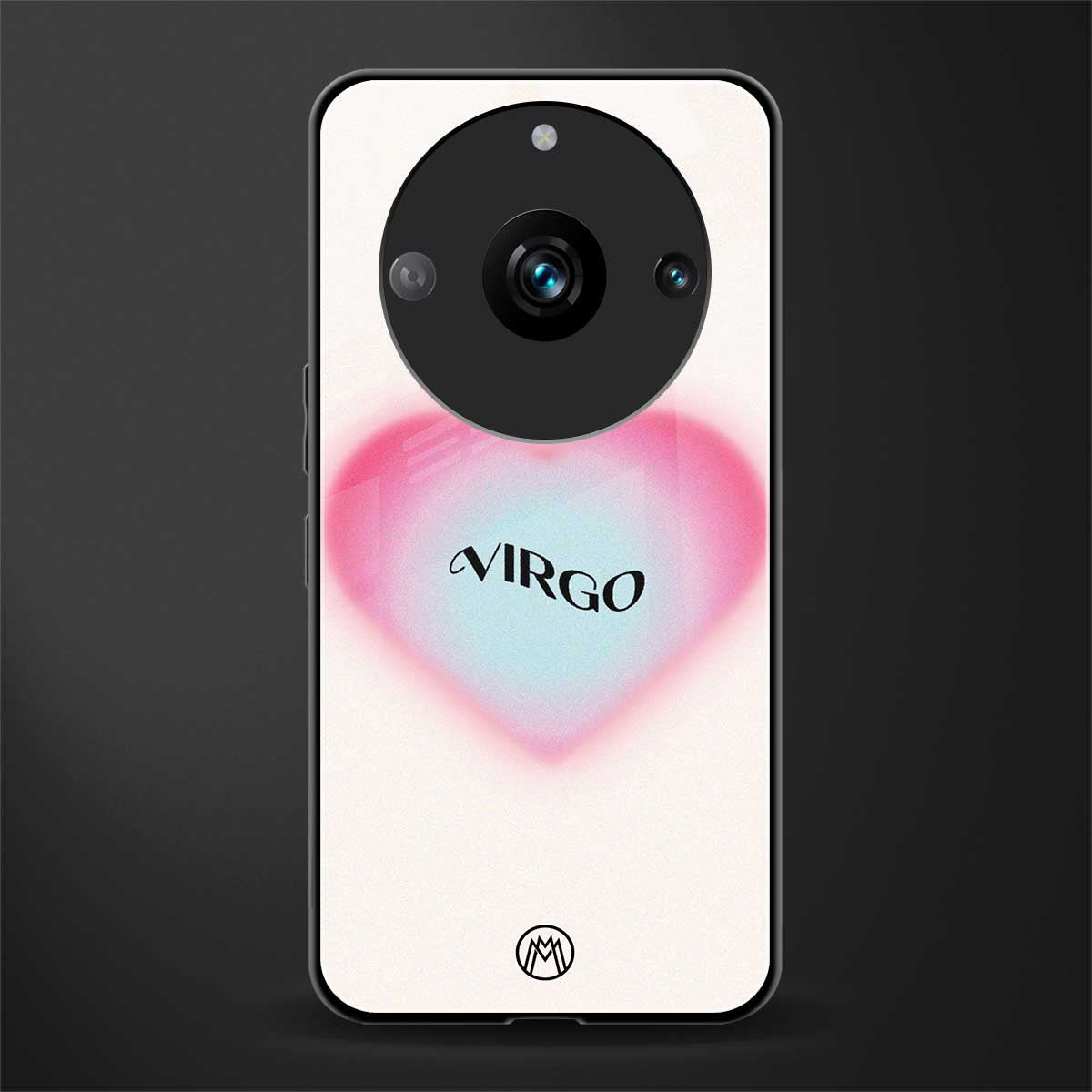 virgo minimalistic back phone cover | glass case for realme 11 pro 5g
