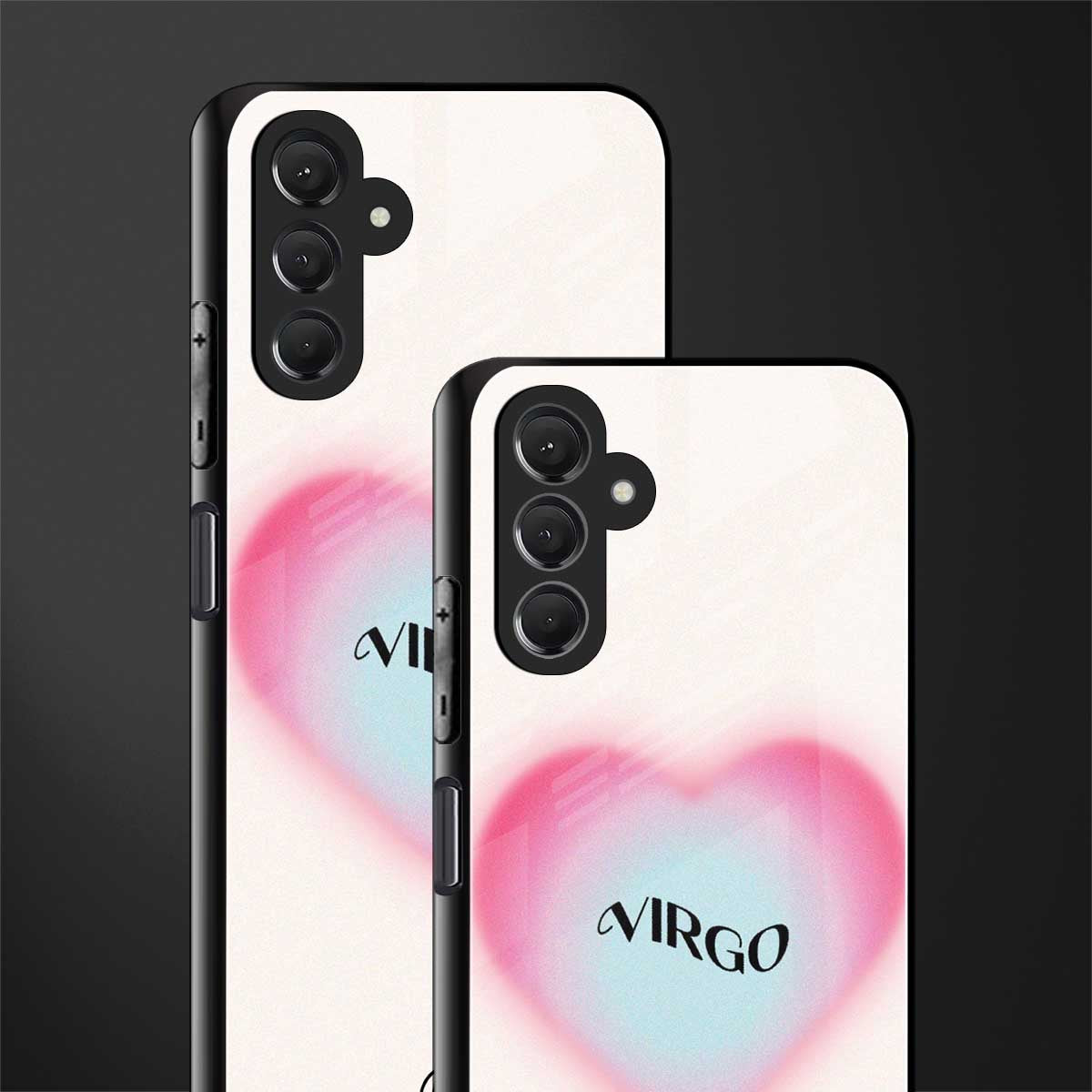 virgo minimalistic back phone cover | glass case for samsun galaxy a24 4g