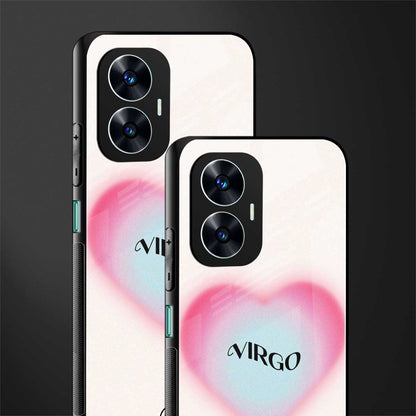 virgo minimalistic back phone cover | glass case for realme c55