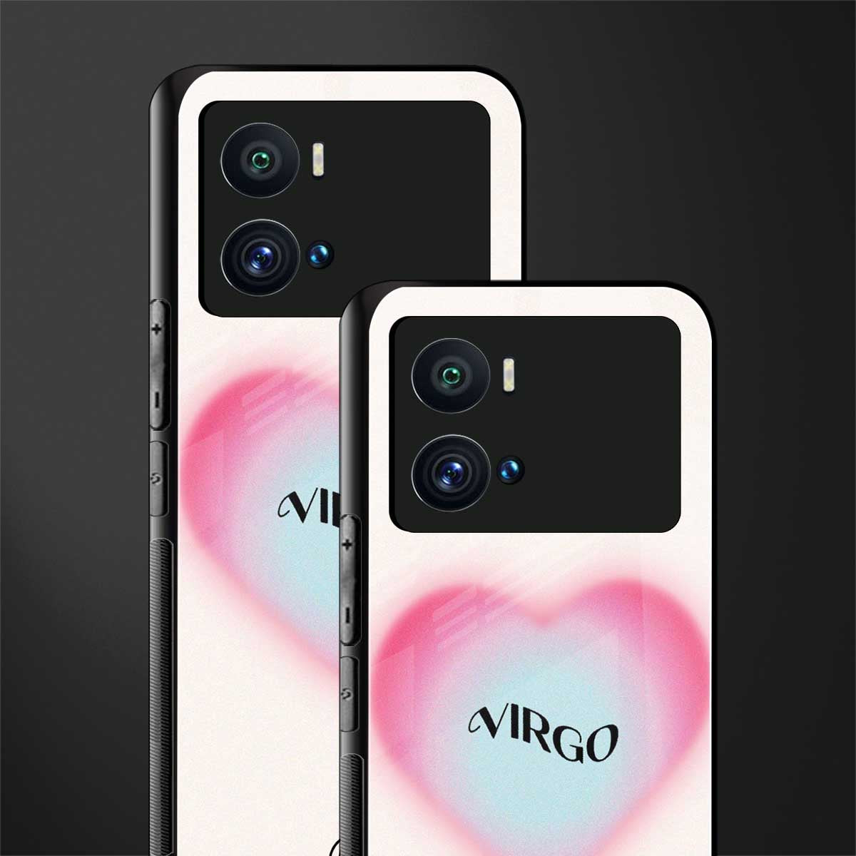 virgo minimalistic back phone cover | glass case for iQOO 9 Pro