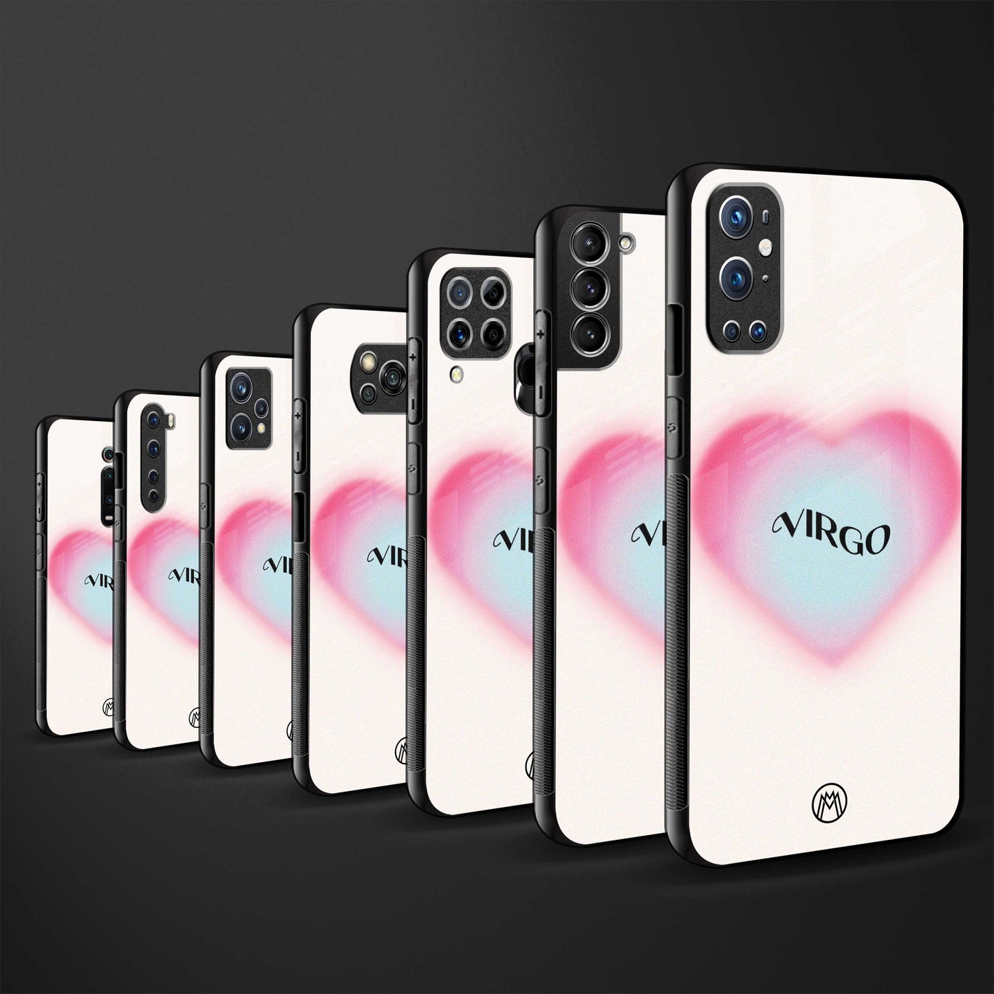virgo minimalistic back phone cover | glass case for vivo v25-5g