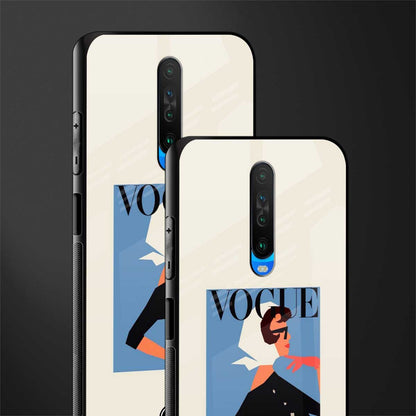 vogue lady glass case for poco x2 image-2