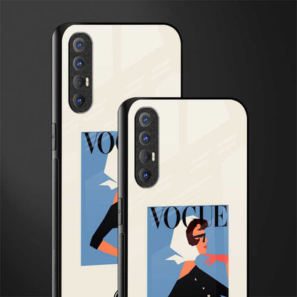 vogue lady glass case for oppo reno 3 pro image-2