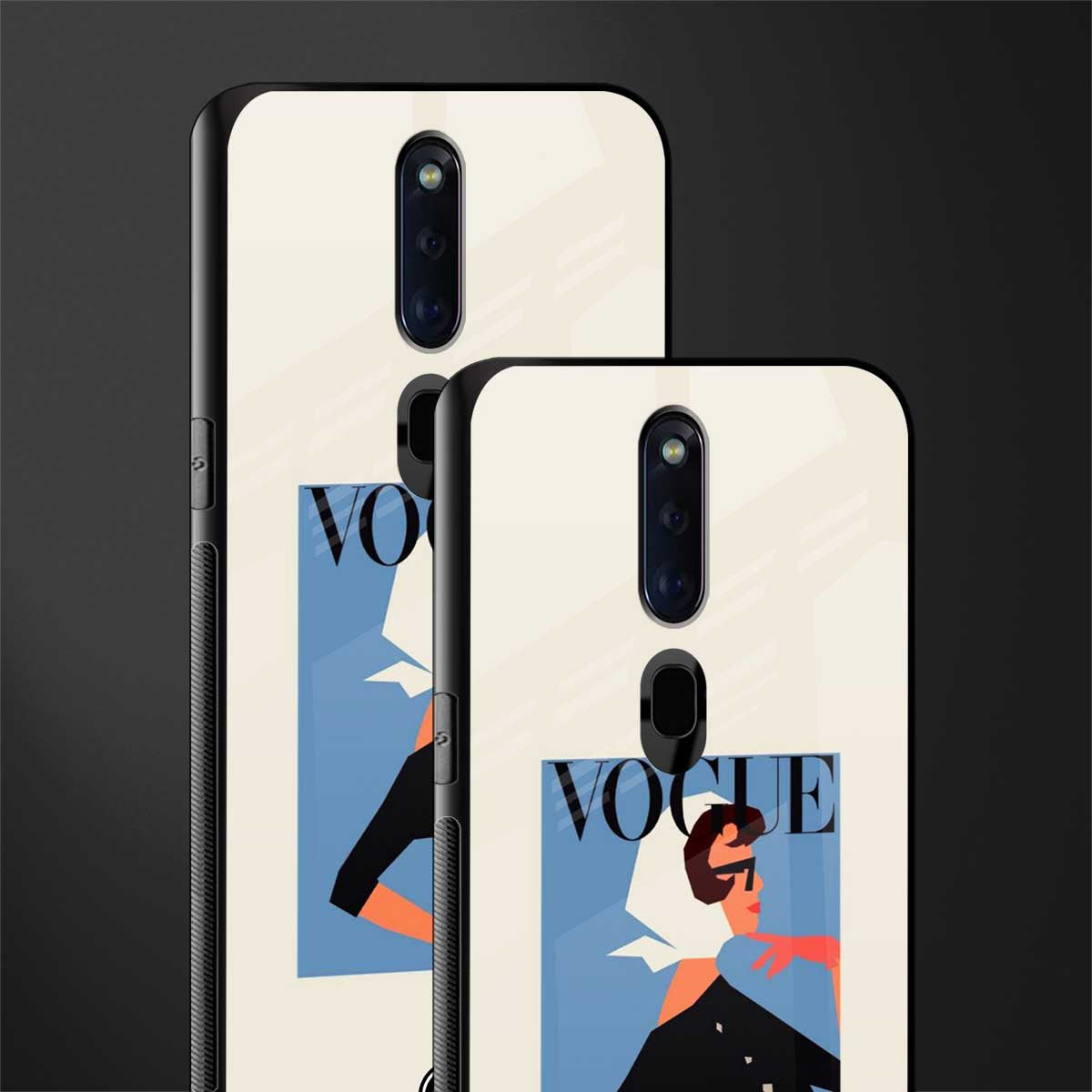 vogue lady glass case for oppo f11 pro image-2