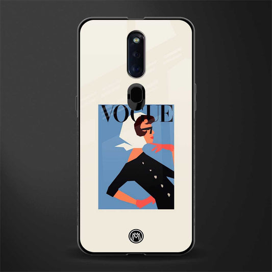 vogue lady glass case for oppo f11 pro image