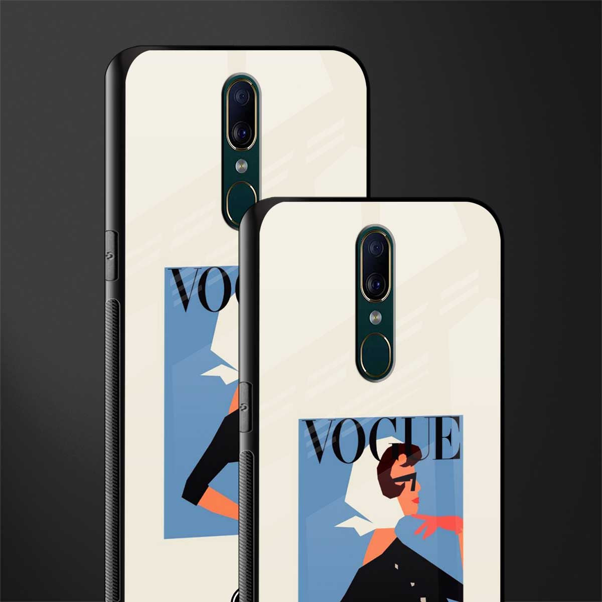 vogue lady glass case for oppo a9 image-2