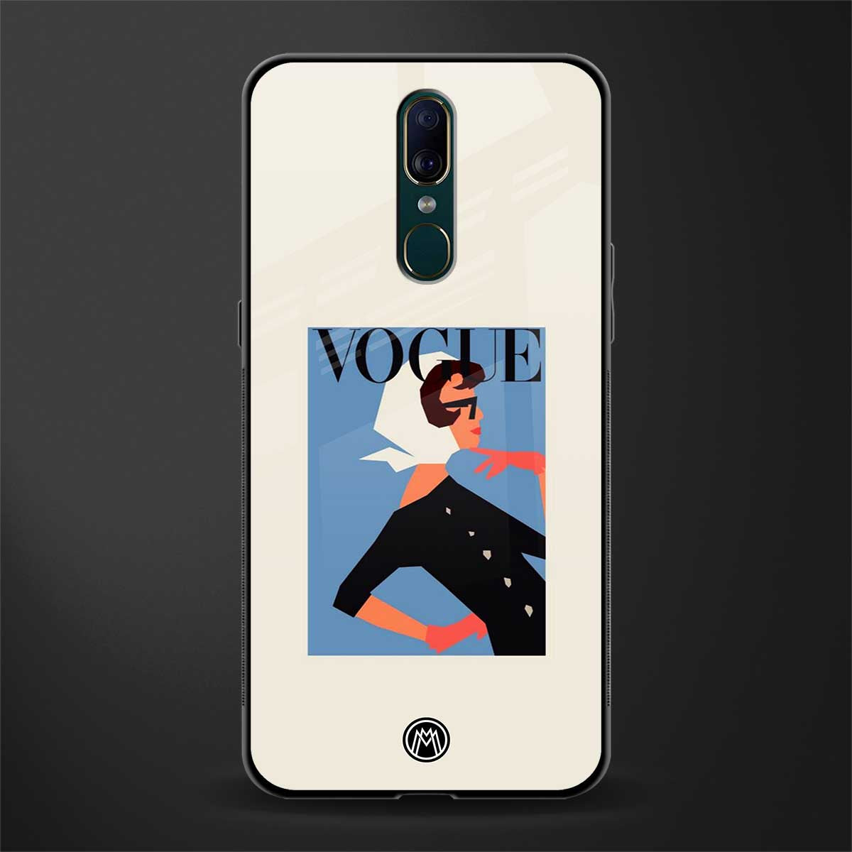 vogue lady glass case for oppo a9 image