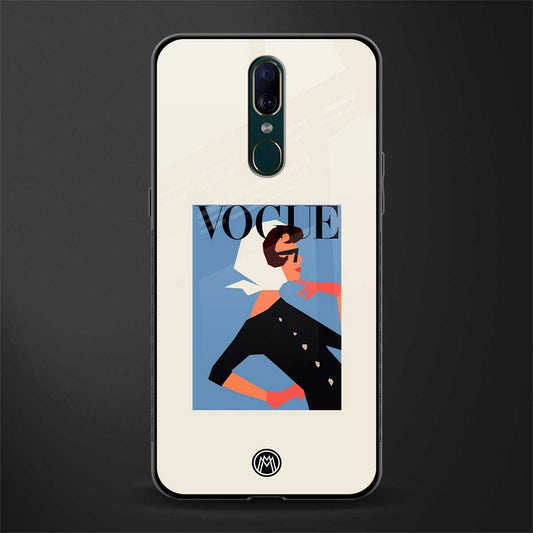 vogue lady glass case for oppo a9 image