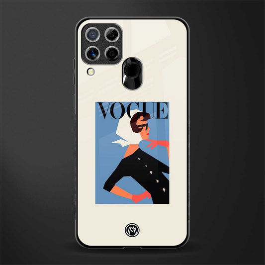 vogue lady glass case for realme c15 image