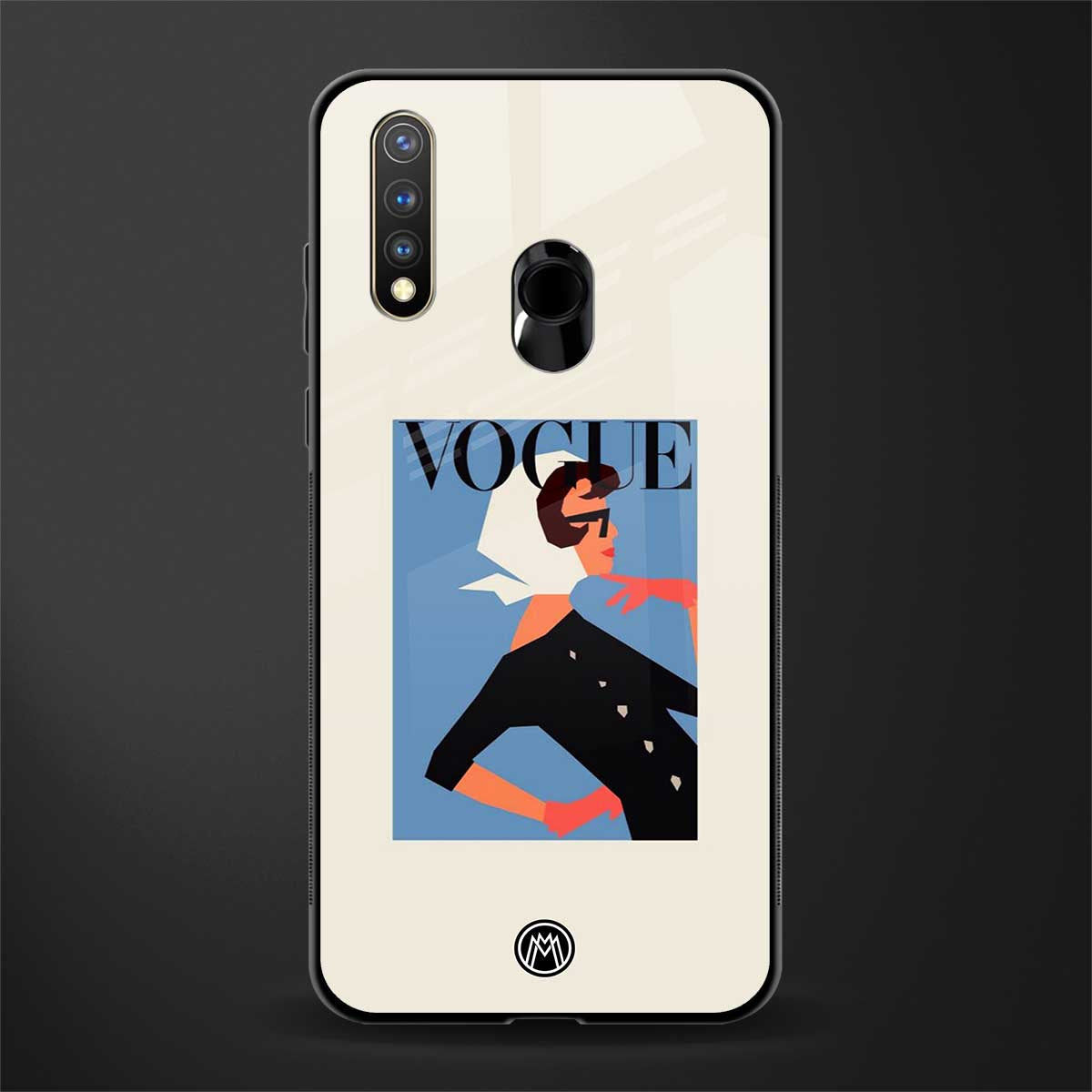 vogue lady glass case for vivo u20 image