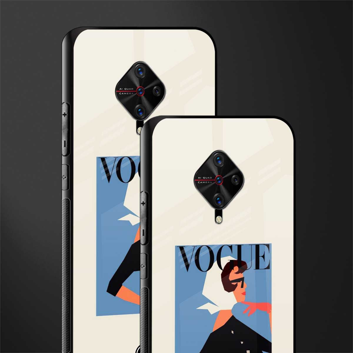 vogue lady glass case for vivo s1 pro image-2