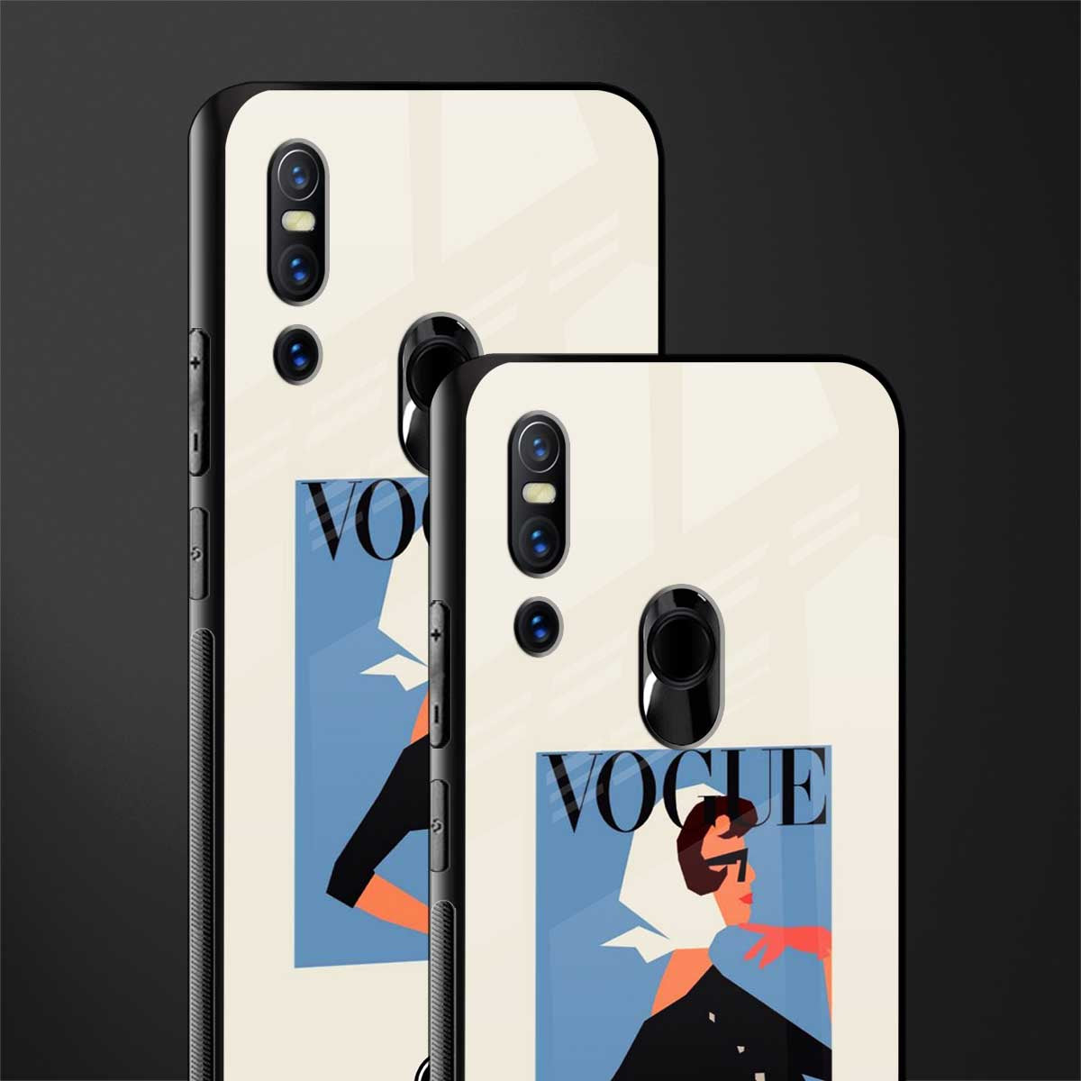 vogue lady glass case for vivo v15 image-2