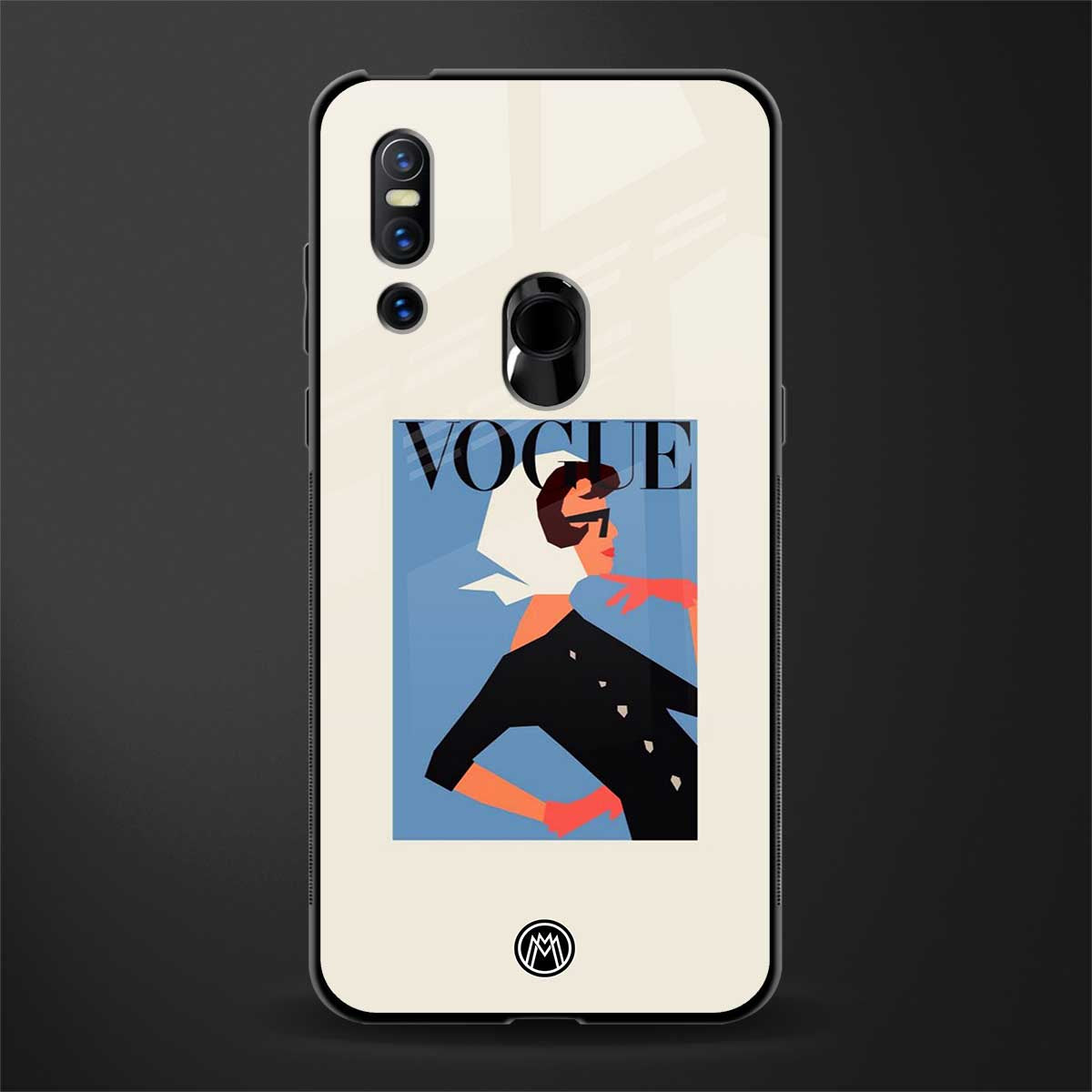 vogue lady glass case for vivo v15 image