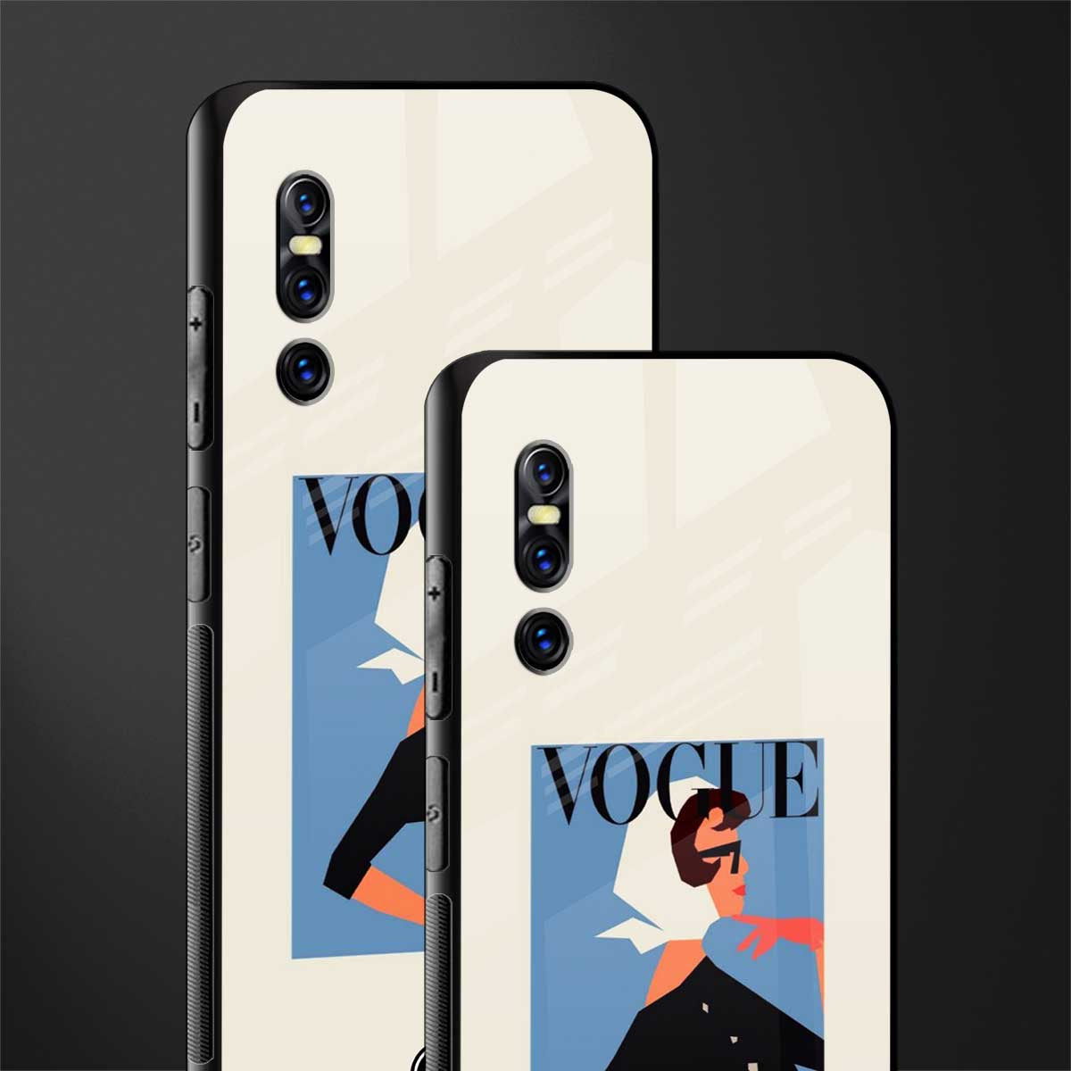 vogue lady glass case for vivo v15 pro image-2