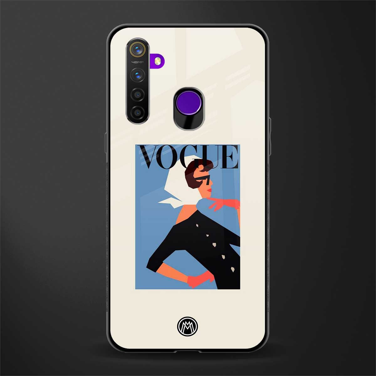 vogue lady glass case for realme 5 pro image