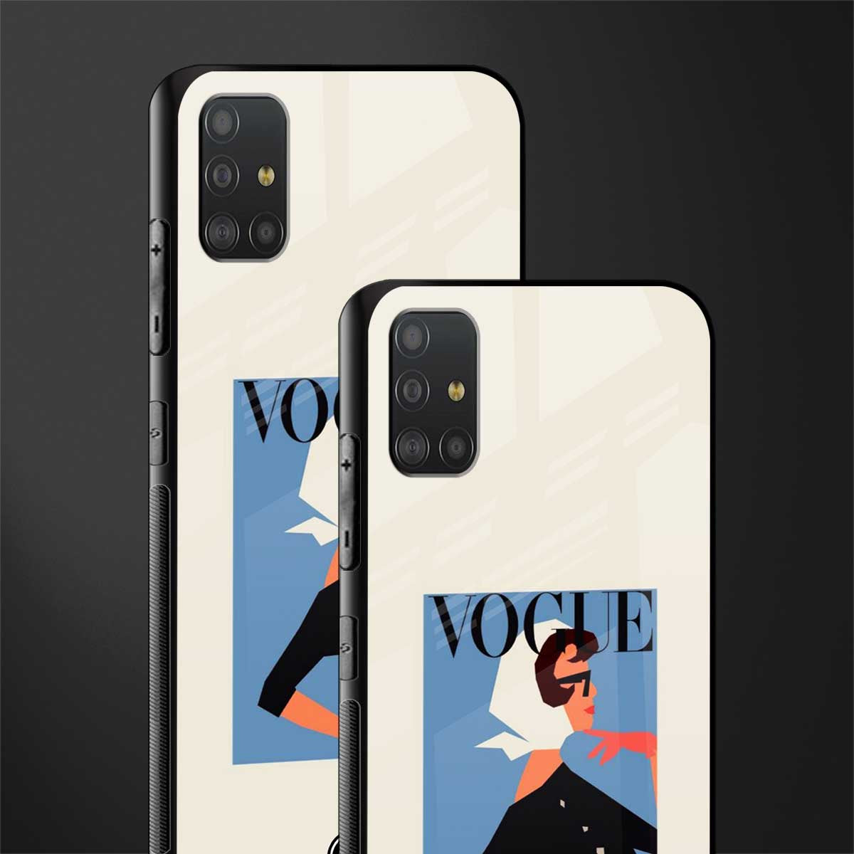 vogue lady glass case for samsung galaxy a51 image-2