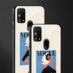 vogue lady glass case for samsung galaxy f41 image-2