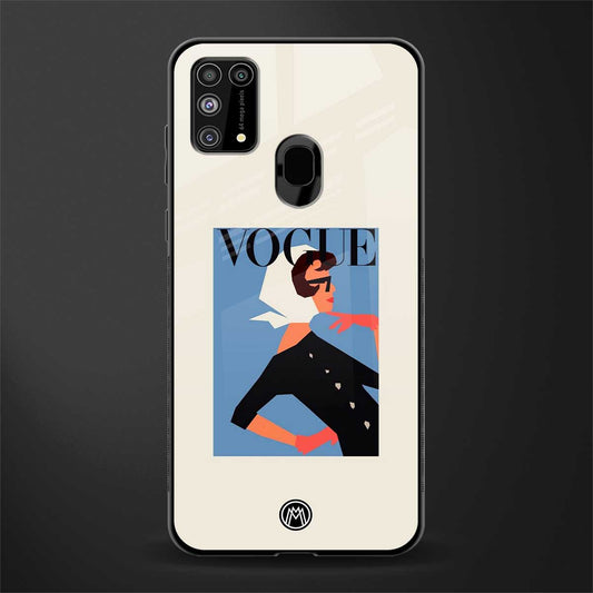 vogue lady glass case for samsung galaxy m31 image