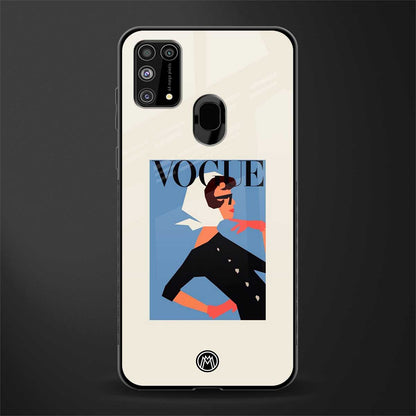 vogue lady glass case for samsung galaxy m31 prime edition image
