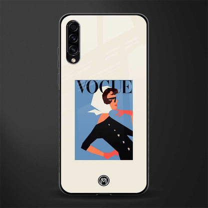 vogue lady glass case for samsung galaxy a50 image