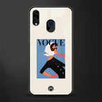 vogue lady glass case for samsung galaxy a20 image