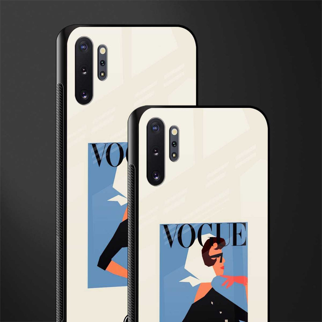 vogue lady glass case for samsung galaxy note 10 plus image-2
