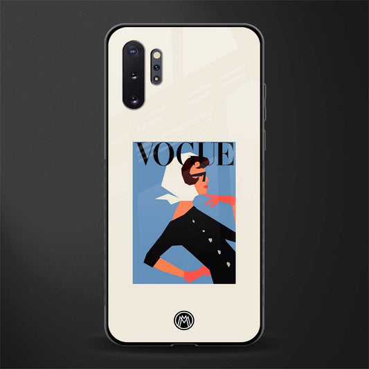 vogue lady glass case for samsung galaxy note 10 plus image