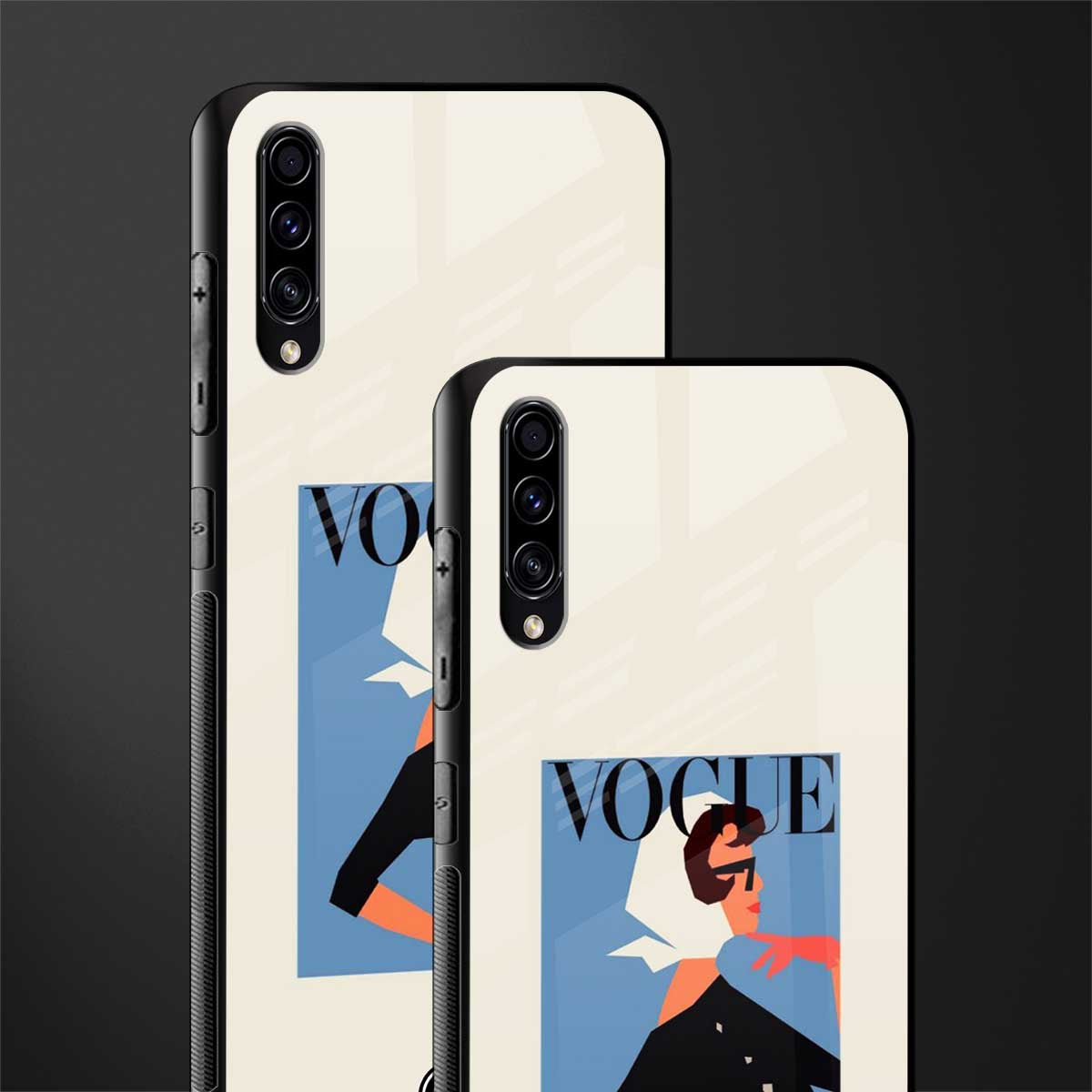 vogue lady glass case for samsung galaxy a70 image-2