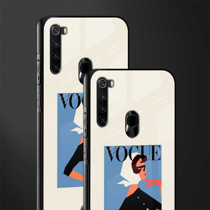 vogue lady glass case for redmi note 8 image-2