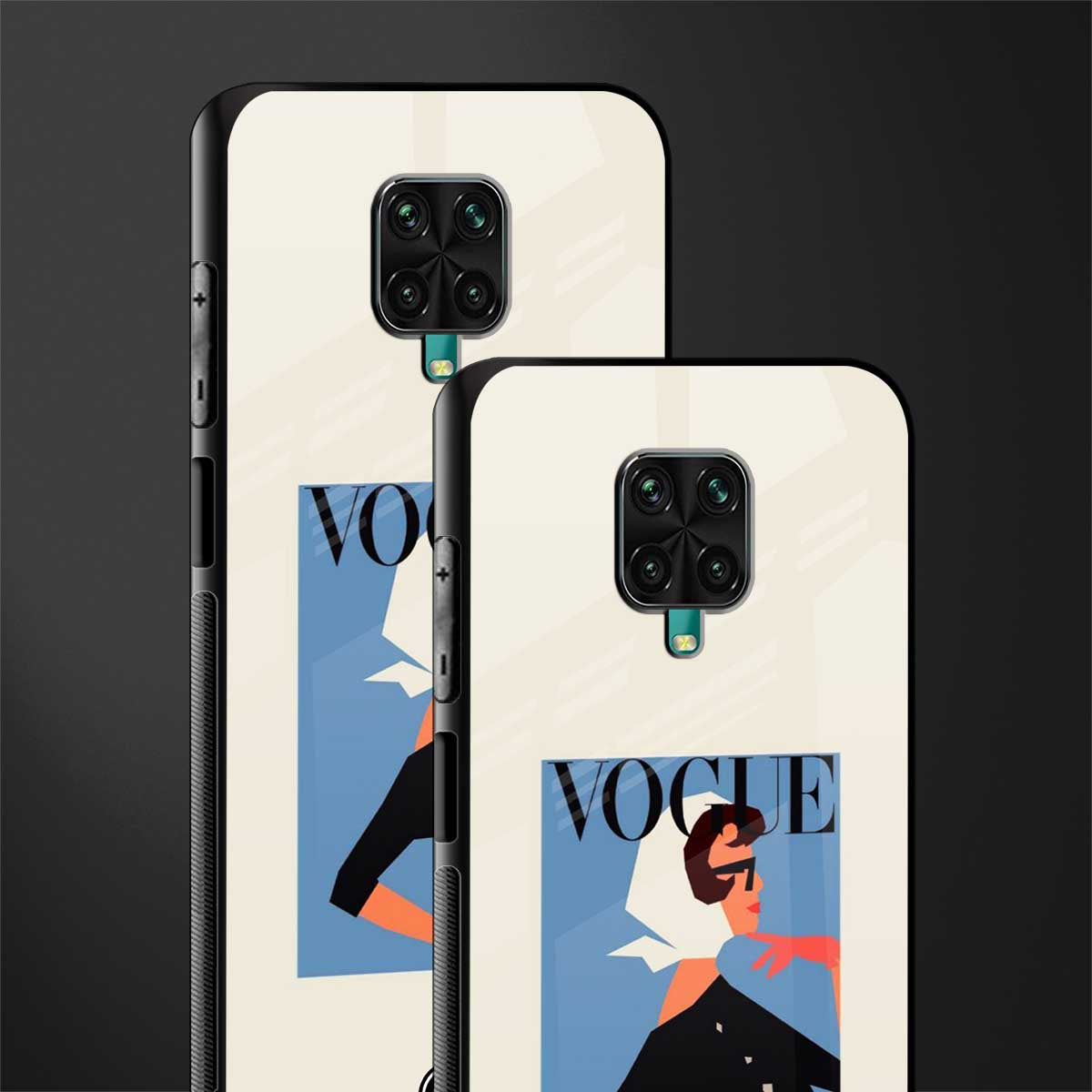 vogue lady glass case for redmi note 9 pro image-2