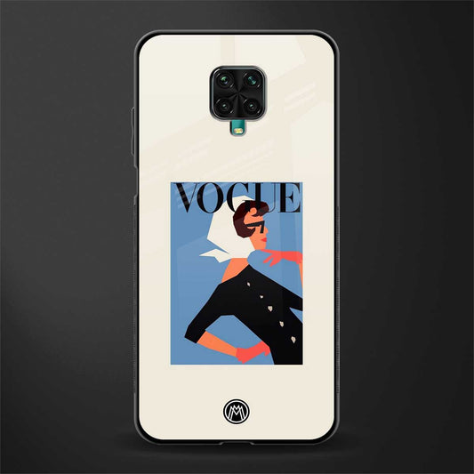 vogue lady glass case for redmi note 9 pro max image