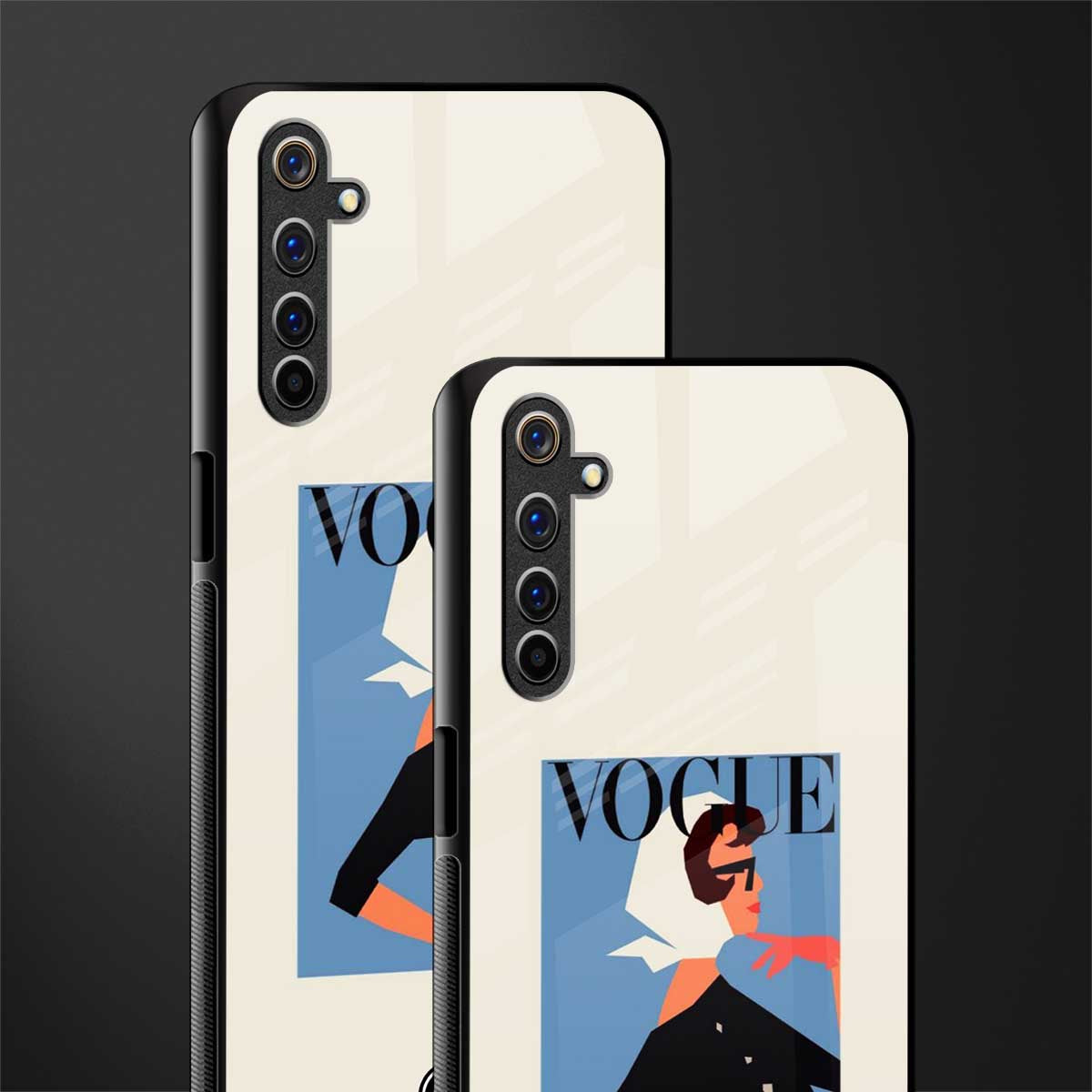 vogue lady glass case for realme 6 pro image-2