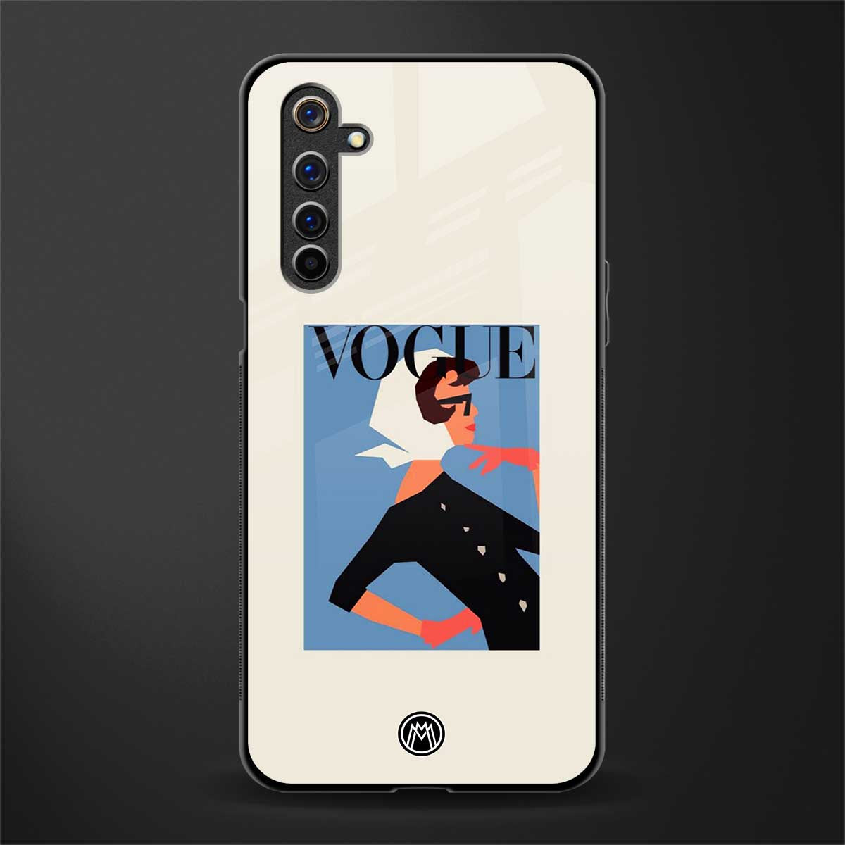 vogue lady glass case for realme 6i image