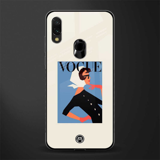 vogue lady glass case for redmi note 7 image