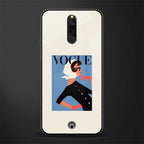 vogue lady glass case for redmi 8 image