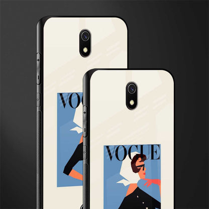 vogue lady glass case for redmi 8a image-2