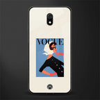 vogue lady glass case for redmi 8a image