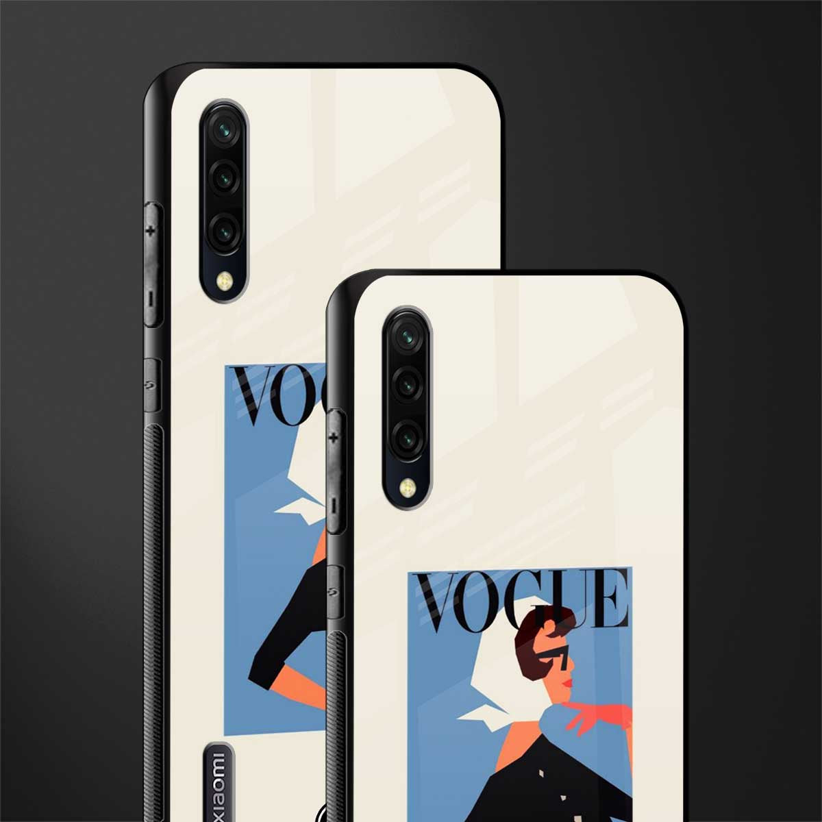 vogue lady glass case for mi a3 redmi a3 image-2