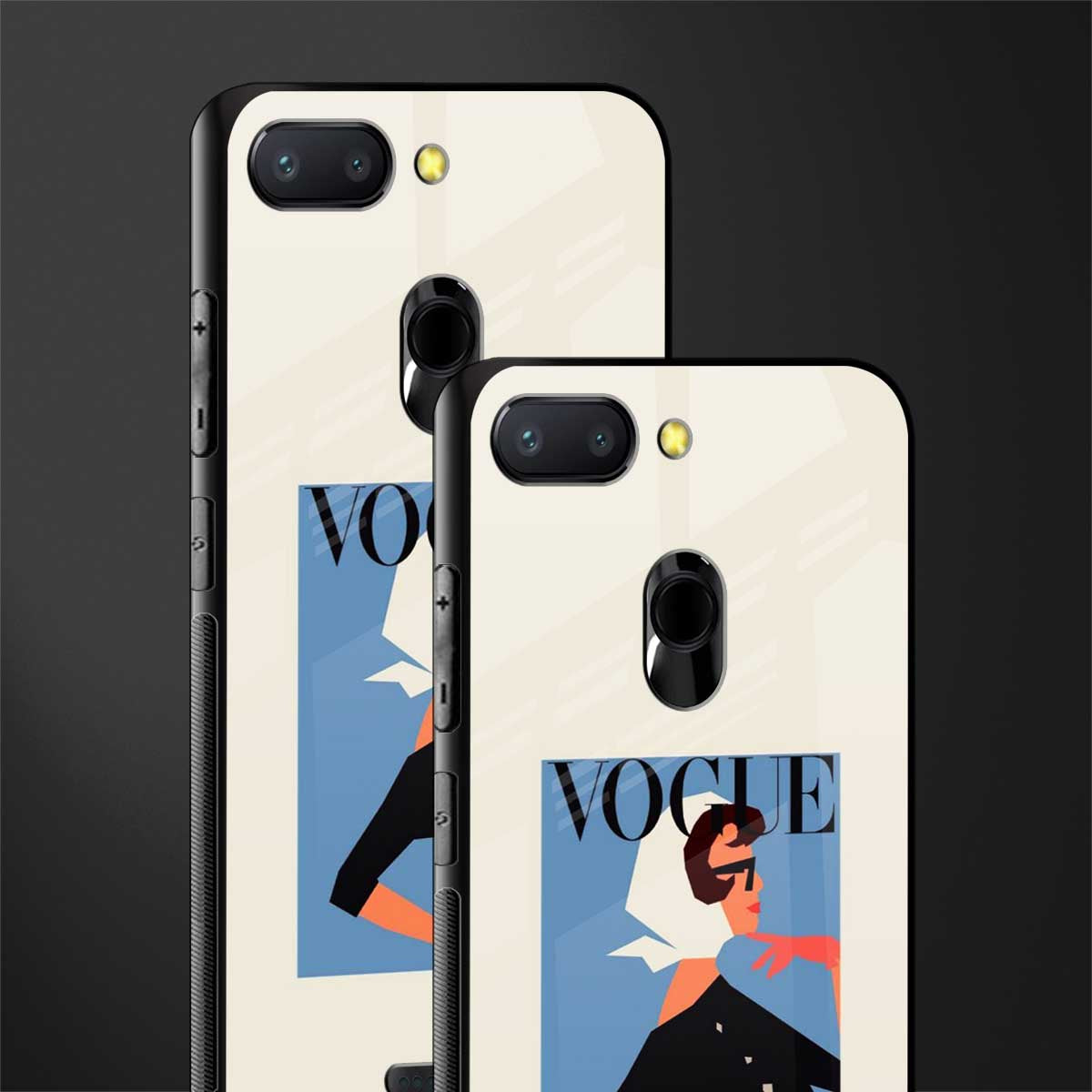 vogue lady glass case for redmi 6 image-2