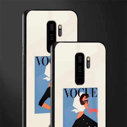 vogue lady glass case for samsung galaxy s9 plus image-2