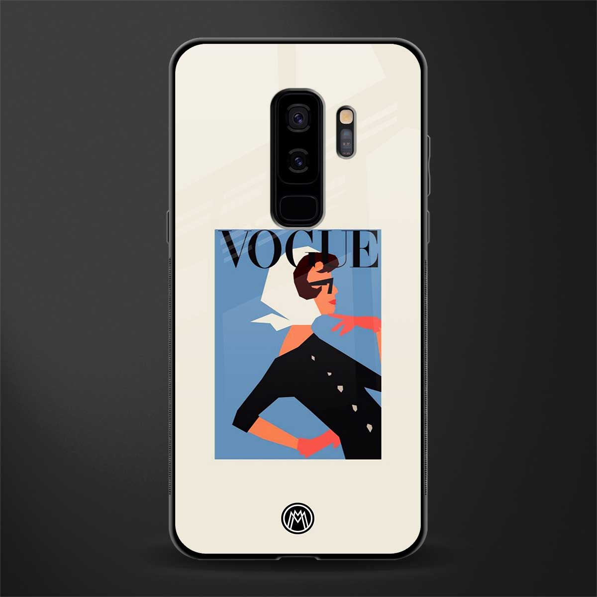 vogue lady glass case for samsung galaxy s9 plus image