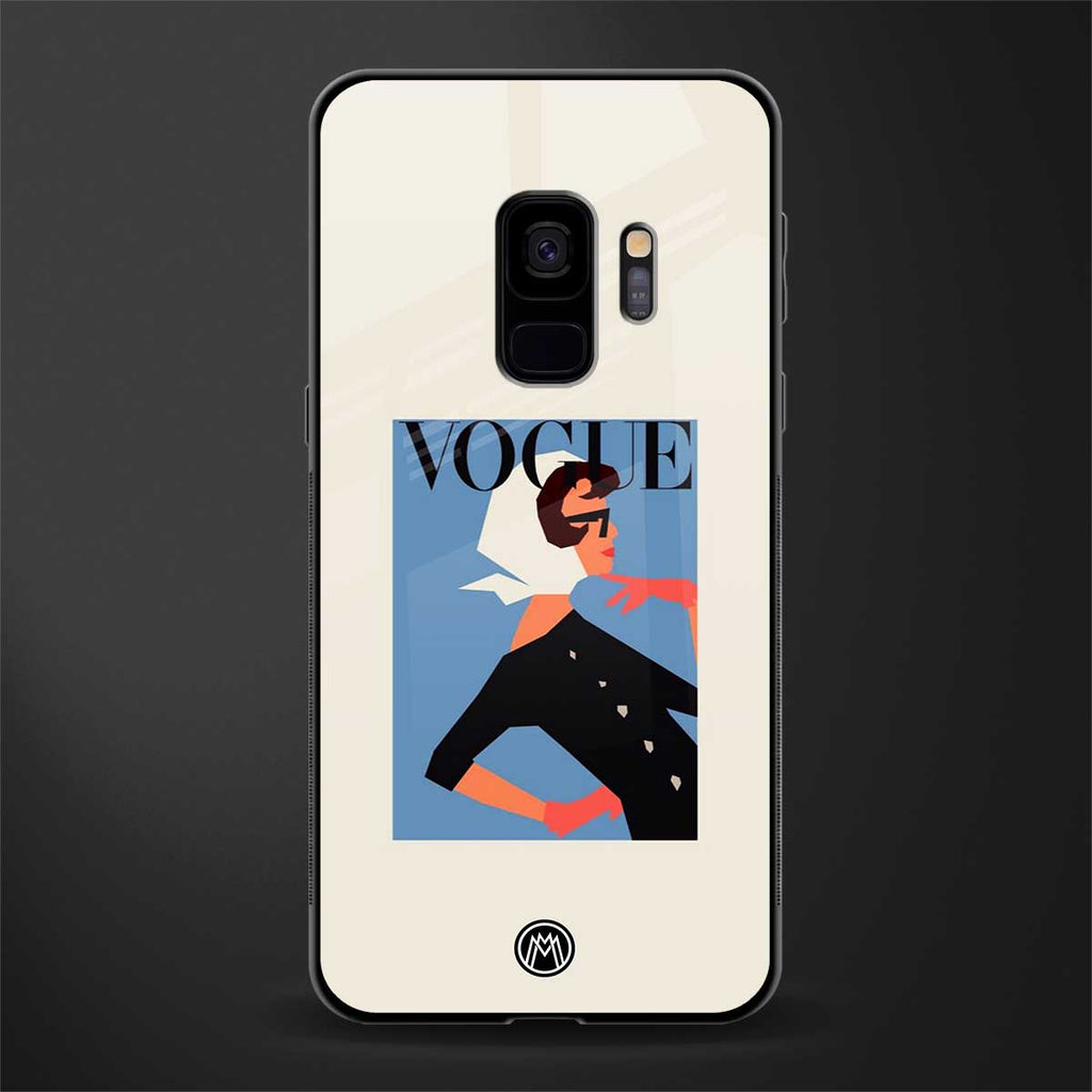 vogue lady glass case for samsung galaxy s9 image