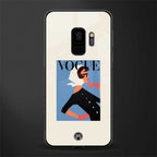 vogue lady glass case for samsung galaxy s9 image
