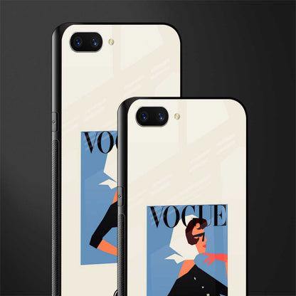 vogue lady glass case for oppo a3s image-2