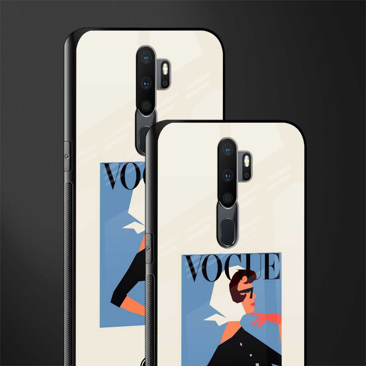 vogue lady glass case for oppo a5 2020 image-2